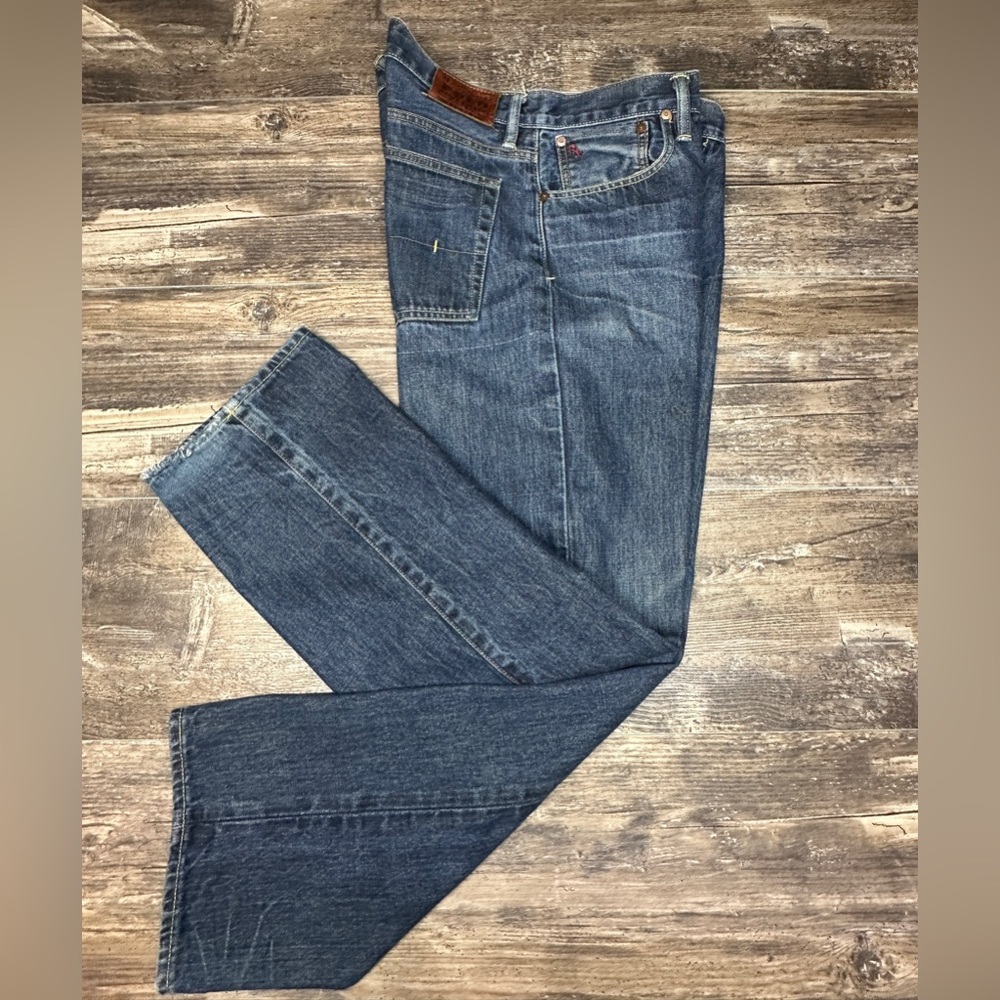 Y2K Polo Ralph Lauren Jeans 34x30 Bootcut Jeans Red R 100% Cotton - Picture 13 of 16